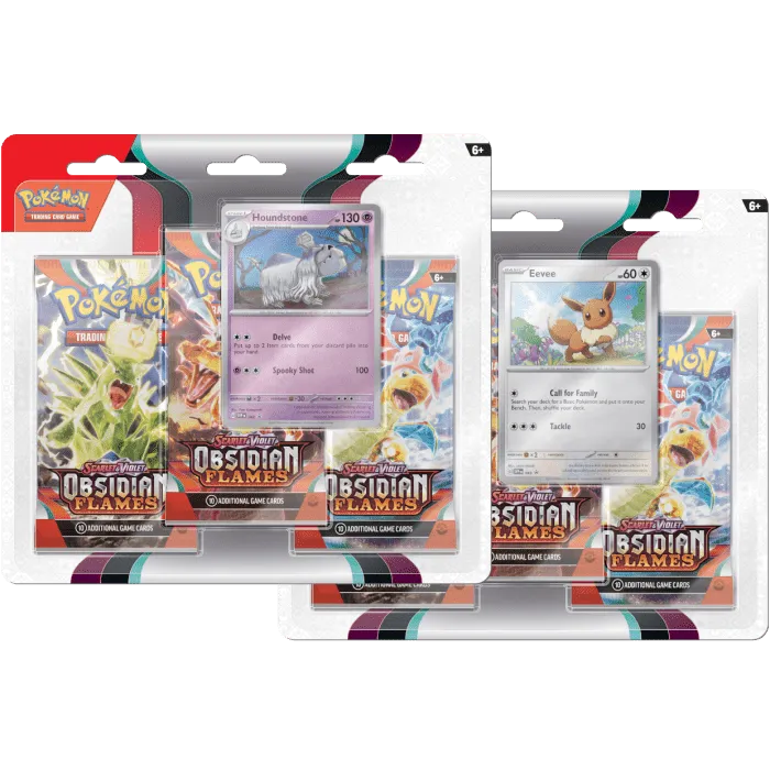 Scarlet & Violet Obsidian Flames 3 pack blister box (24) – Bild 1