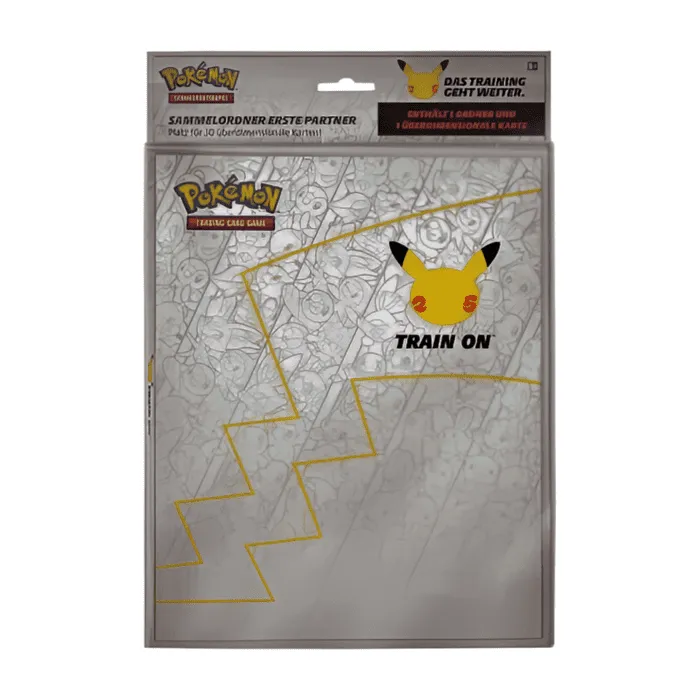 Pokemon Sammelordner Erste Partner - 25 Jahre Train On mit Oversized Sammelkarte – Bild 1