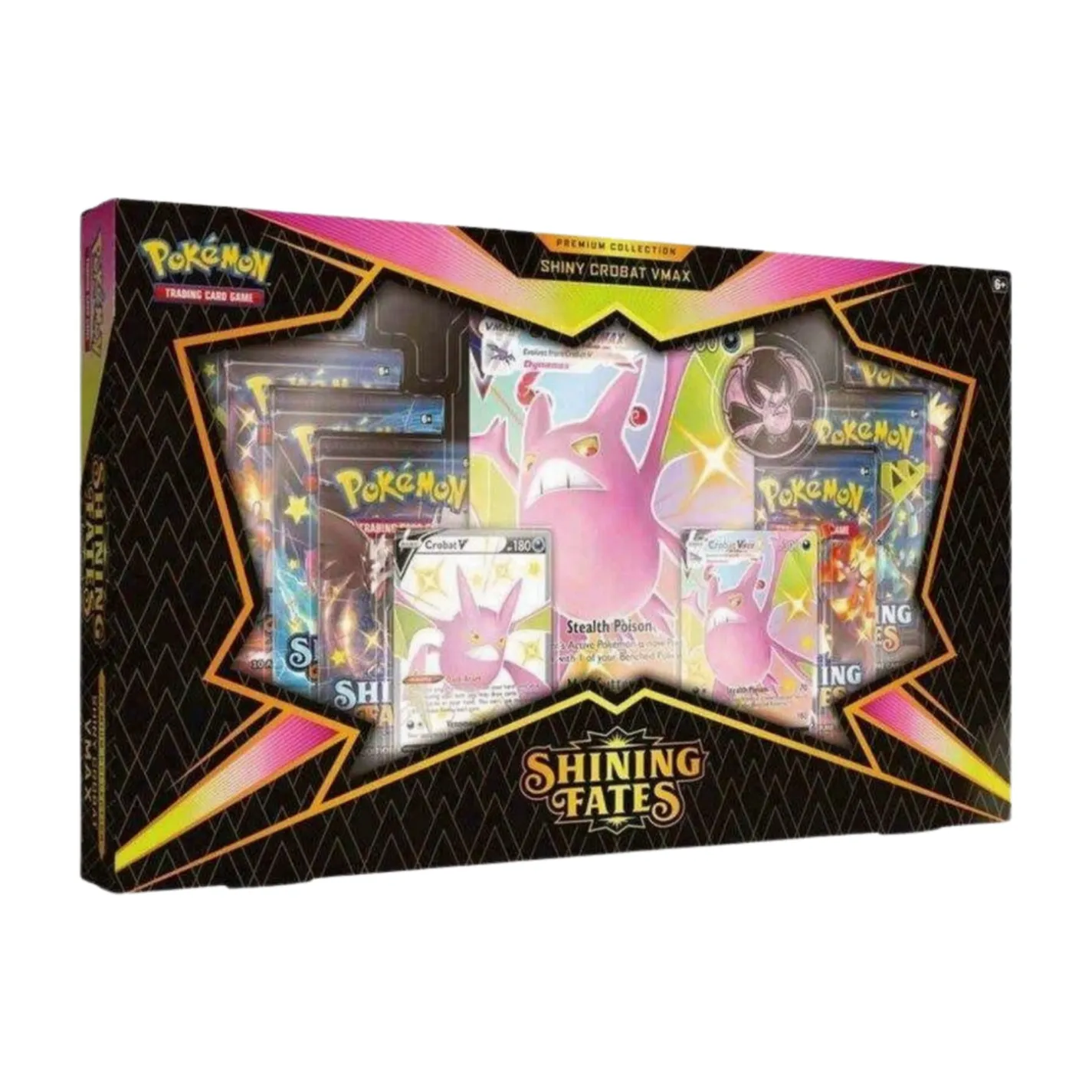 Shiny Crobat V Premium Collection – 7 Boosters + Poster – Pokémon Shining Fates (EN)