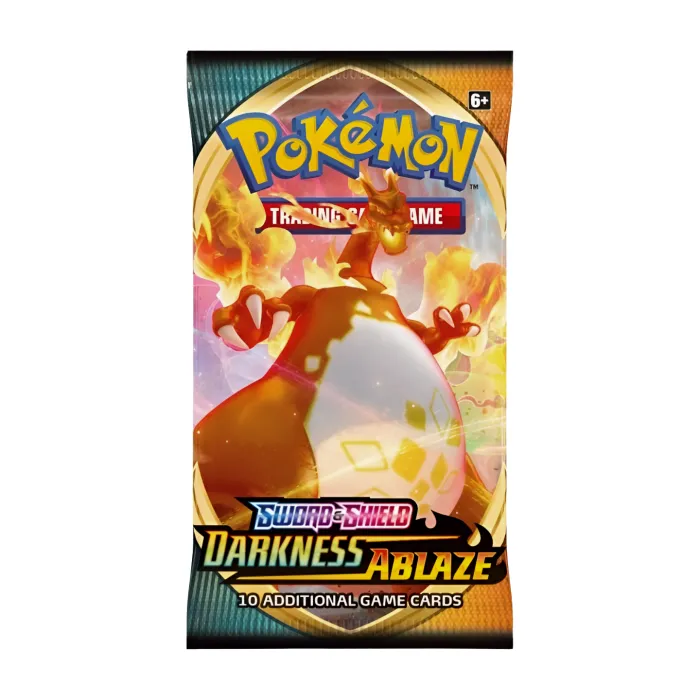 52107491708d46ff76c9c8d22515bbbe.png Pokémon Darkness Ablaze Booster – 10 cards incl. holo and code card, English, sealed & new!
