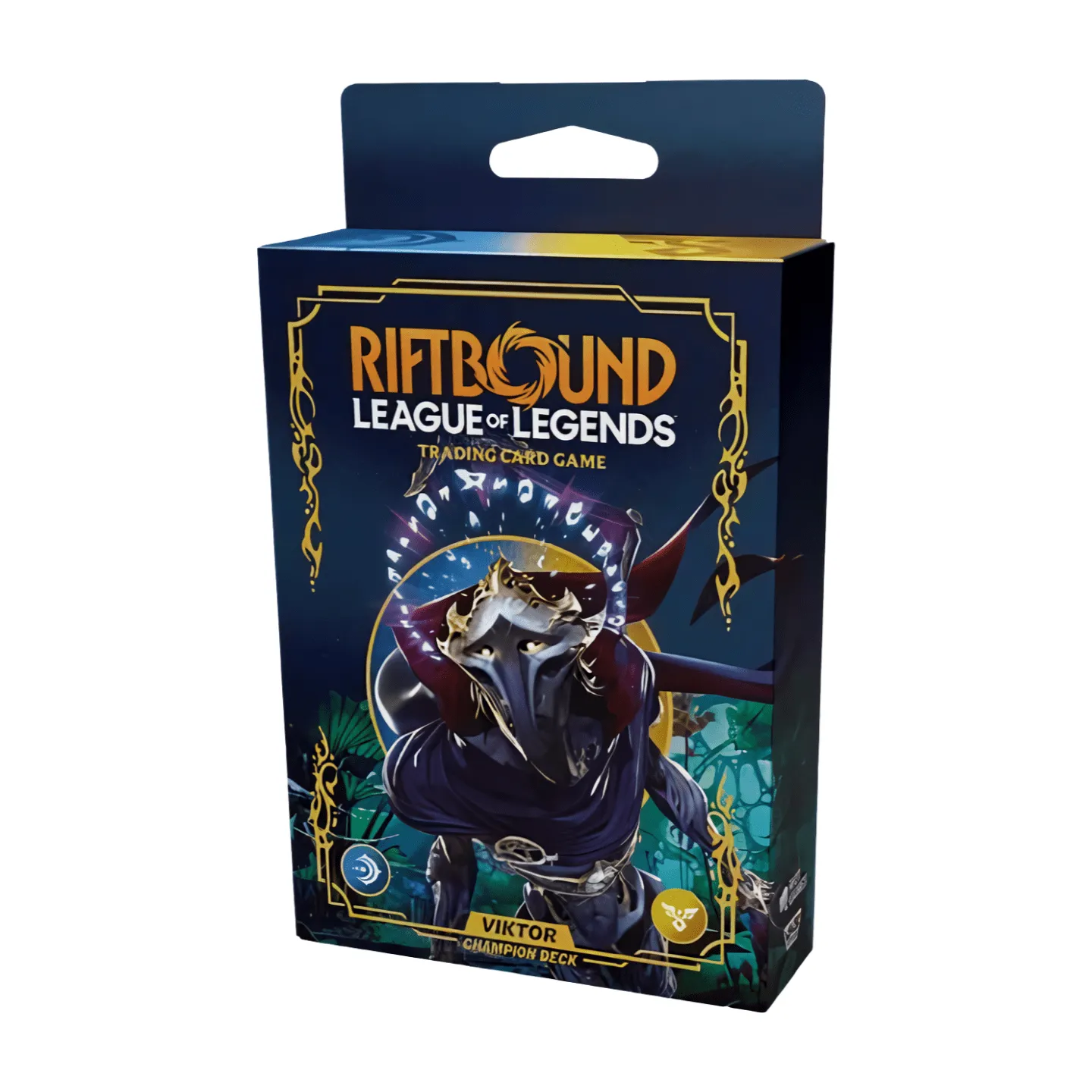 Riftbound: League of Legends TCG – Viktor Champion Deck Display with 4 decks and Viktor card – available at TcG Love