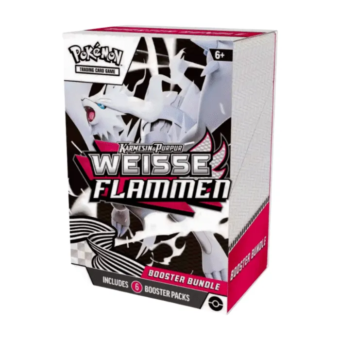 a9df1a946317f6d34b21390ecff372c8.png Pokémon Karmesin & Purpur Weiße Flammen Booster Bundle mit 6 Boostern – Original Pokémon Sammelkarten deutsch