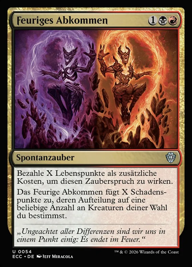 Feuriges Abkommen kaufen - Lorwyn Eclipsed Commander bei TcG Love