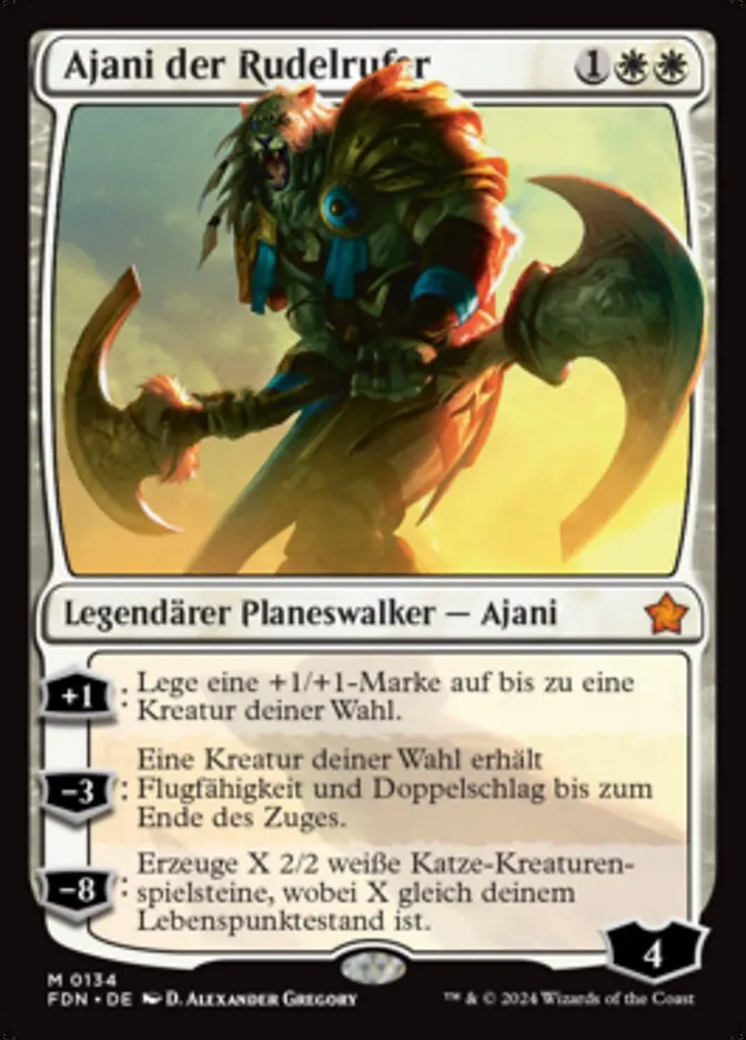 FDN-134-Ajani-der-Rudelrufer-de Ajani der Rudelrufer kaufen - Foundations bei TcG Love