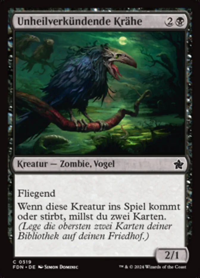 Unheilverkündende Krähe kaufen - Foundations bei TcG Love
