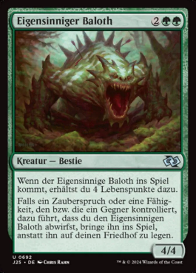 Eigensinniger Baloth kaufen - Foundations Jumpstart bei TcG Love