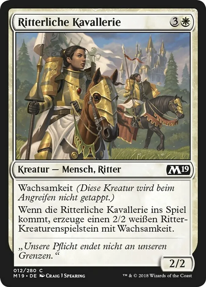Ritterliche Kavallerie kaufen - Core Set 2019 bei TcG Love