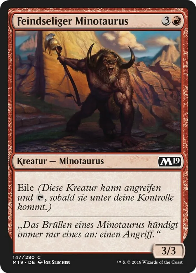 Feindseliger Minotaurus kaufen - Core Set 2019 bei TcG Love