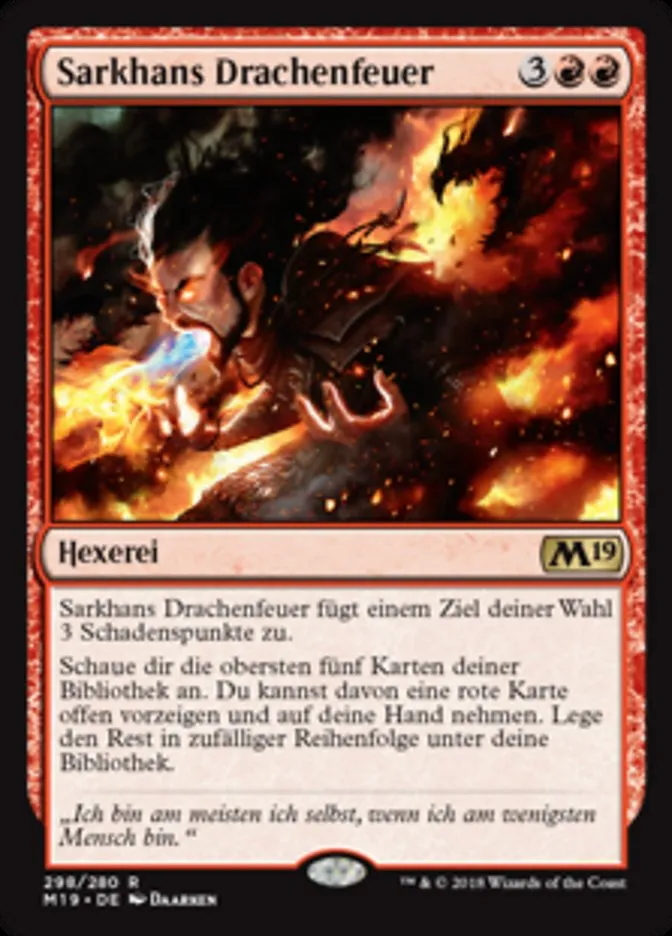 Sarkhans Drachenfeuer kaufen - Core Set 2019 bei TcG Love