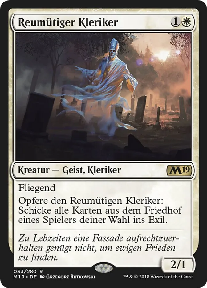 Reumütiger Kleriker kaufen - Core Set 2019 bei TcG Love