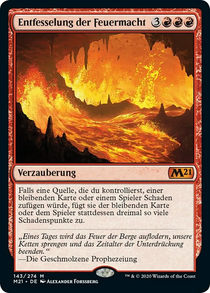 Entfesselung der Feuermacht kaufen - Core Set 2021 bei TcG Love