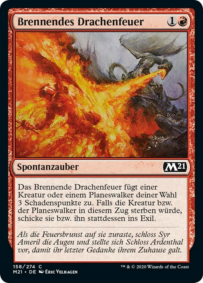 Brennendes Drachenfeuer kaufen - Core Set 2021 bei TcG Love
