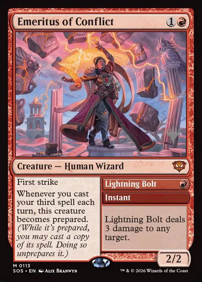 Emeritus of Conflict // Lightning Bolt kaufen - Secrets of Strixhaven Promos bei TcG Love