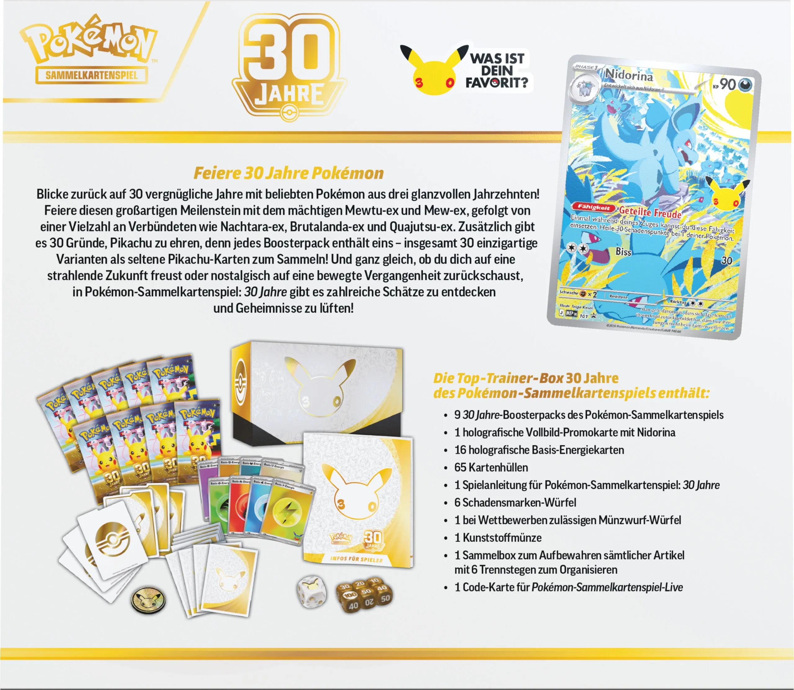 Pokémon 30 Jahre Top-Trainer-Box (Deutsch) – Bild 5