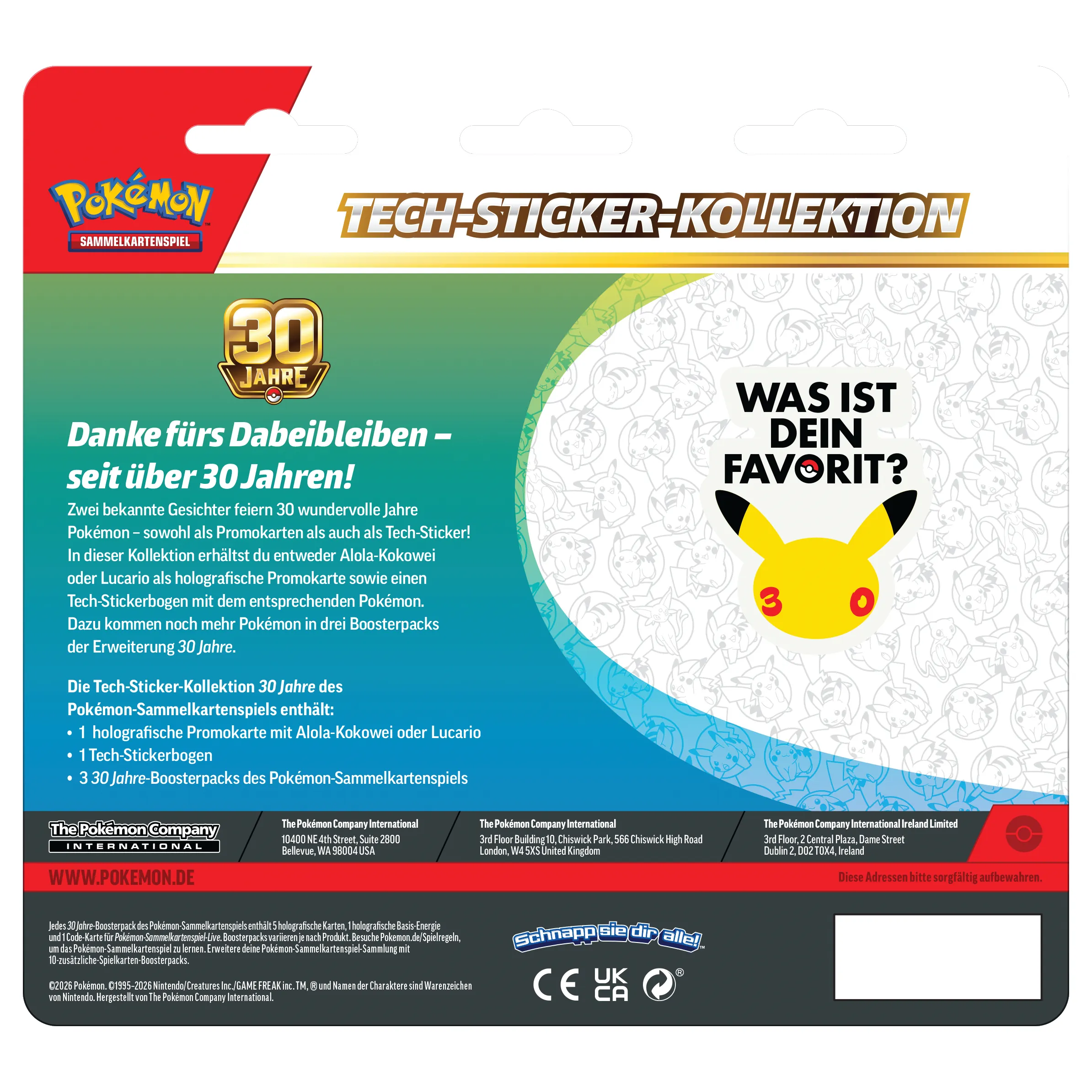 Pokémon 30 Jahre Tech-Sticker-Kollektion: Alola-Kokowei (Deutsch) – Bild 2