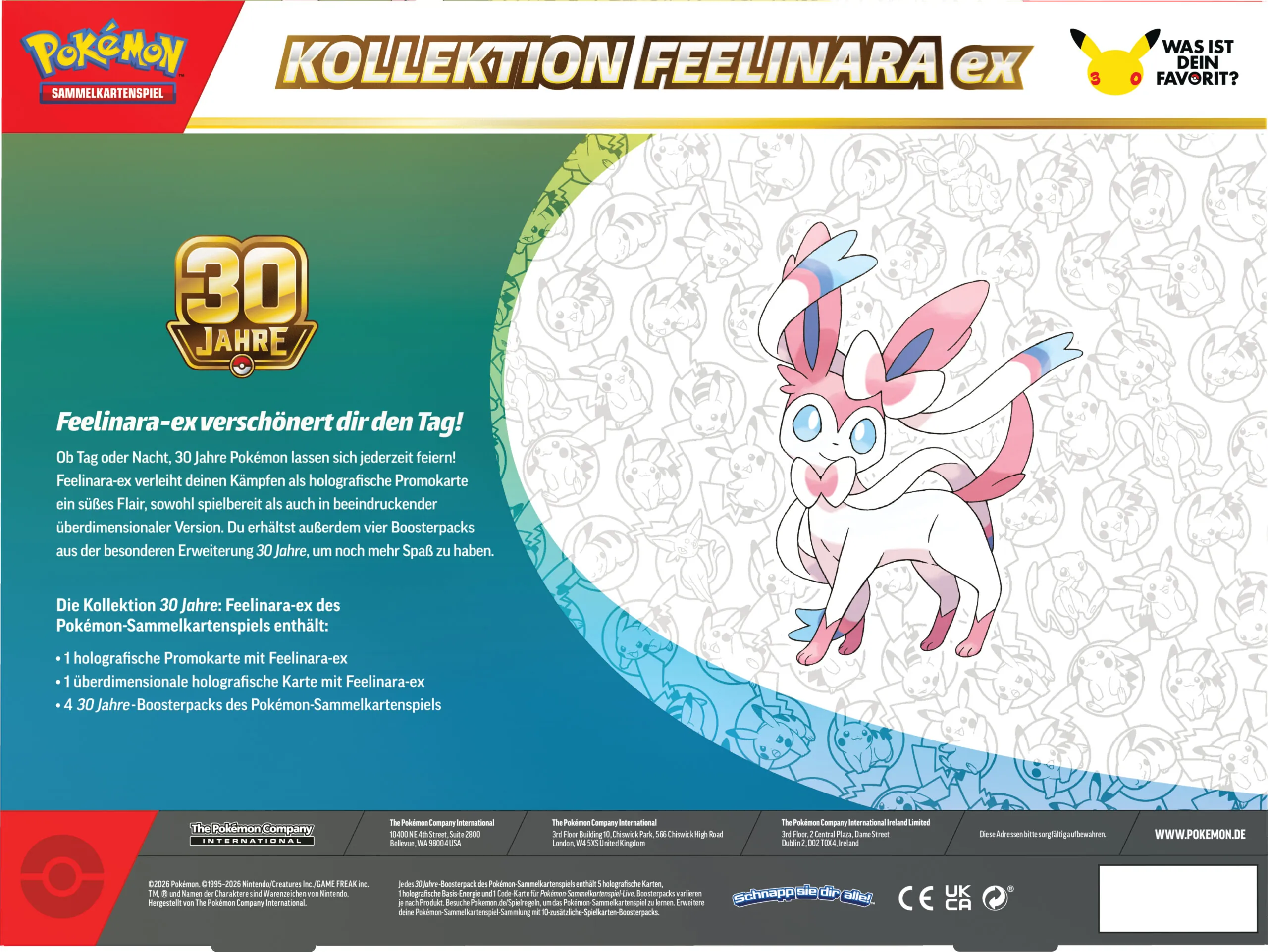 Pokémon 30 Jahre Kollektion: Feelinara-ex (Deutsch) – Bild 2