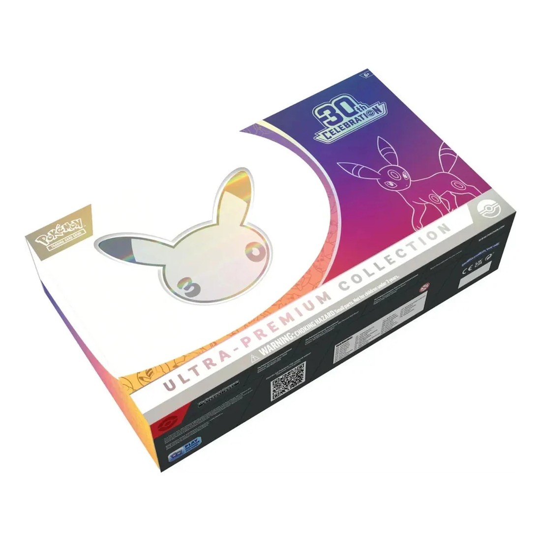 30th Celebration Ultra-Premium Collection Night English packaging showing the box design and premium Pikachu and Umbreon accessories inside.