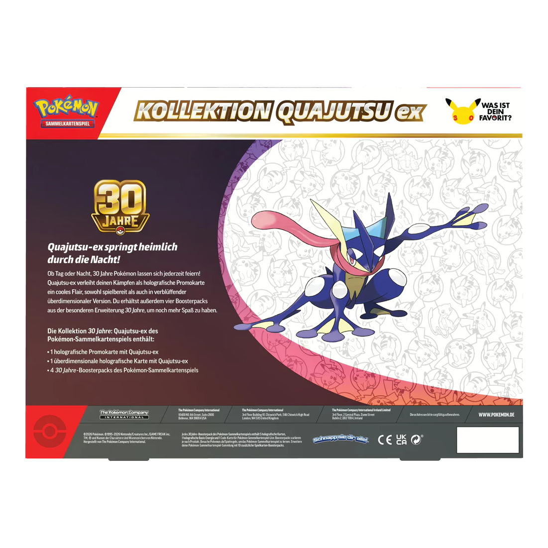 Pokémon 30 Jahre Kollektion: Quajutsu-ex (Deutsch) – Bild 2