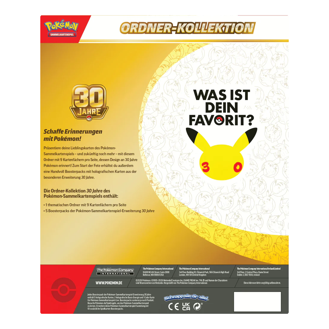 Pokémon 30 Jahre Ordner-Kollektion (Deutsch) – Bild 2