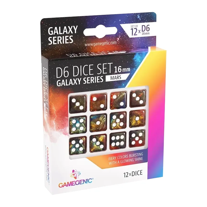 Gamegenic Dice – D6-Set 16 mm (12) – Galaxy Series Mars